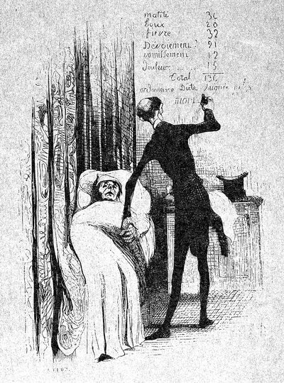 Adding Up the Bill by Honoré Daumier
